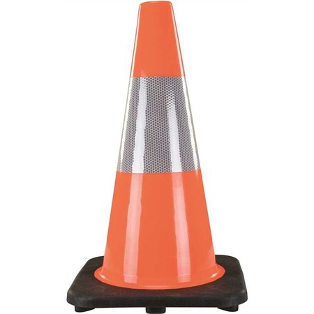 SAS SAFETY Orange PVC 18 in. Traffic Cone with Reflective Collar 7501-18